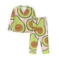 thumbnail image 1 of Bingfone Womens Pajama Sets Cute Avocado Print,Long Sleeve Loungewear Pajamas Set-Large, 1 of 9
