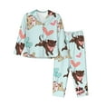 thumbnail image 1 of Bingfone Womens Pajama Sets Cute Pug Dogs Print,Long Sleeve Loungewear Pajamas Set-Large, 1 of 9