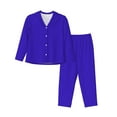 thumbnail image 1 of Bingfone Womens Pajama Sets Darkblue Print,Long Sleeve Loungewear Pajamas Set-Xx-Large, 1 of 9