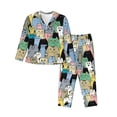 thumbnail image 1 of Bingfone Womens Pajama Sets Different Cats Print,Long Sleeve Loungewear Pajamas Set-X-Large, 1 of 8