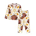 thumbnail image 1 of Bingfone Womens Pajama Sets Fall Turkey Print,Long Sleeve Loungewear Pajamas Set-Medium, 1 of 9