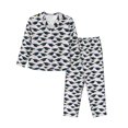 thumbnail image 1 of Bingfone Womens Pajama Sets Graduation Hats Print,Long Sleeve Loungewear Pajamas Set-Small, 1 of 8