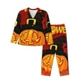 thumbnail image 1 of Bingfone Womens Pajama Sets Halloween Pumpkin Print,Long Sleeve Loungewear Pajamas Set-Xx-Large, 1 of 9