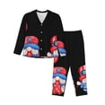 thumbnail image 1 of Bingfone Womens Pajama Sets Happy Independence Day Gnome Print,Long Sleeve Loungewear Pajamas Set-X-Large, 1 of 8