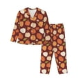 thumbnail image 1 of Bingfone Womens Pajama Sets Happy Thanksgiving Day Print,Long Sleeve Loungewear Pajamas Set-Medium, 1 of 8