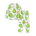thumbnail image 1 of Bingfone Womens Pajama Sets Kawaii Avocado Print,Long Sleeve Loungewear Pajamas Set-Small, 1 of 9