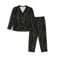 thumbnail image 1 of Bingfone Womens Pajama Sets Lilies Flowers Print,Long Sleeve Loungewear Pajamas Set-Large, 1 of 8