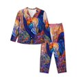 thumbnail image 1 of Bingfone Womens Pajama Sets Rooster Oil Painting Print,Long Sleeve Loungewear Pajamas Set-Large, 1 of 9