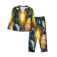 thumbnail image 1 of Bingfone Womens Pajama Sets Space Planet Print,Long Sleeve Loungewear Pajamas Set-Xx-Large, 1 of 9
