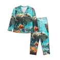 thumbnail image 1 of Bingfone Womens Pajama Sets Underwater Swimming Guinea Pig Print,Long Sleeve Loungewear Pajamas Set-XX-Large, 1 of 8