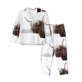 thumbnail image 1 of Bingfone Womens Pajama Sets Yak Print,Long Sleeve Loungewear Pajamas Set-XX-Large, 1 of 1