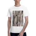 thumbnail image 1 of Bingfone Wooden Texture Men'S Loose Fit Short-Sleeve Pocket T-Shirt, 1 of 7