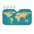 thumbnail image 1 of Bingfone World Map With Landmarks Car Windshield Sunshade,Sun Foldable Sun Shield Sun Visor For Car - Medium, 1 of 8