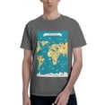 thumbnail image 1 of Bingfone World Map With Landmarks Men'S Loose Fit Short-Sleeve Pocket T-Shirt, 1 of 7