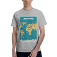 thumbnail image 1 of Bingfone World Map With Landmarks Men'S Loose Fit Short-Sleeve Pocket T-Shirt, 1 of 7
