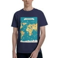 thumbnail image 1 of Bingfone World Map With Landmarks Men'S Loose Fit Short-Sleeve Pocket T-Shirt, 1 of 7
