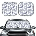 thumbnail image 1 of Bingfone World Travel2 Windshield Sun Shade 2-Piece Foldable Car Front Window Sunshade For Most Sedans Suv Truck - Auto Sun Blocker Visor Protector Blocks Max Uv Rays - Small, 1 of 7
