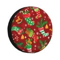 thumbnail image 1 of Bingfone X-Mas And New Year Spare Tire Cover Weatherproof Universal Wheel Protectors For Rv Camper Travel Trailer Suv Truck 15 Inch, 1 of 9