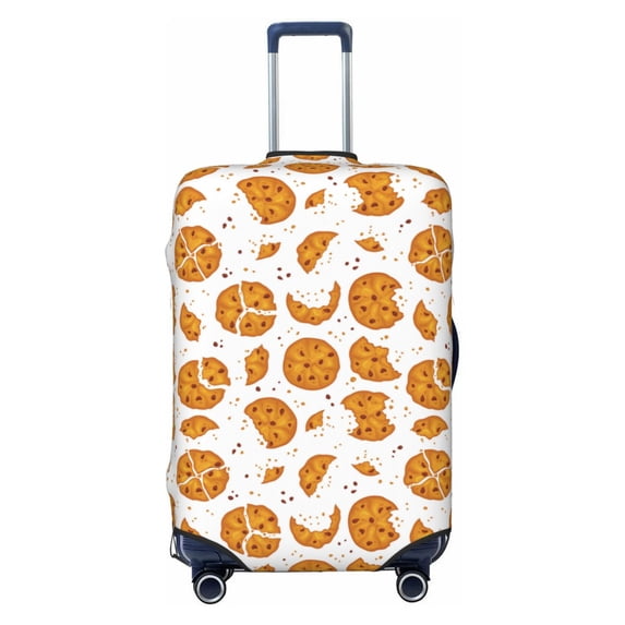 Bingfone Yellow Biscuit Luggage Cover Washable Suitcase Cover Protector Anti-scratch Suitcase cover Fits 18-32 Inch Luggage