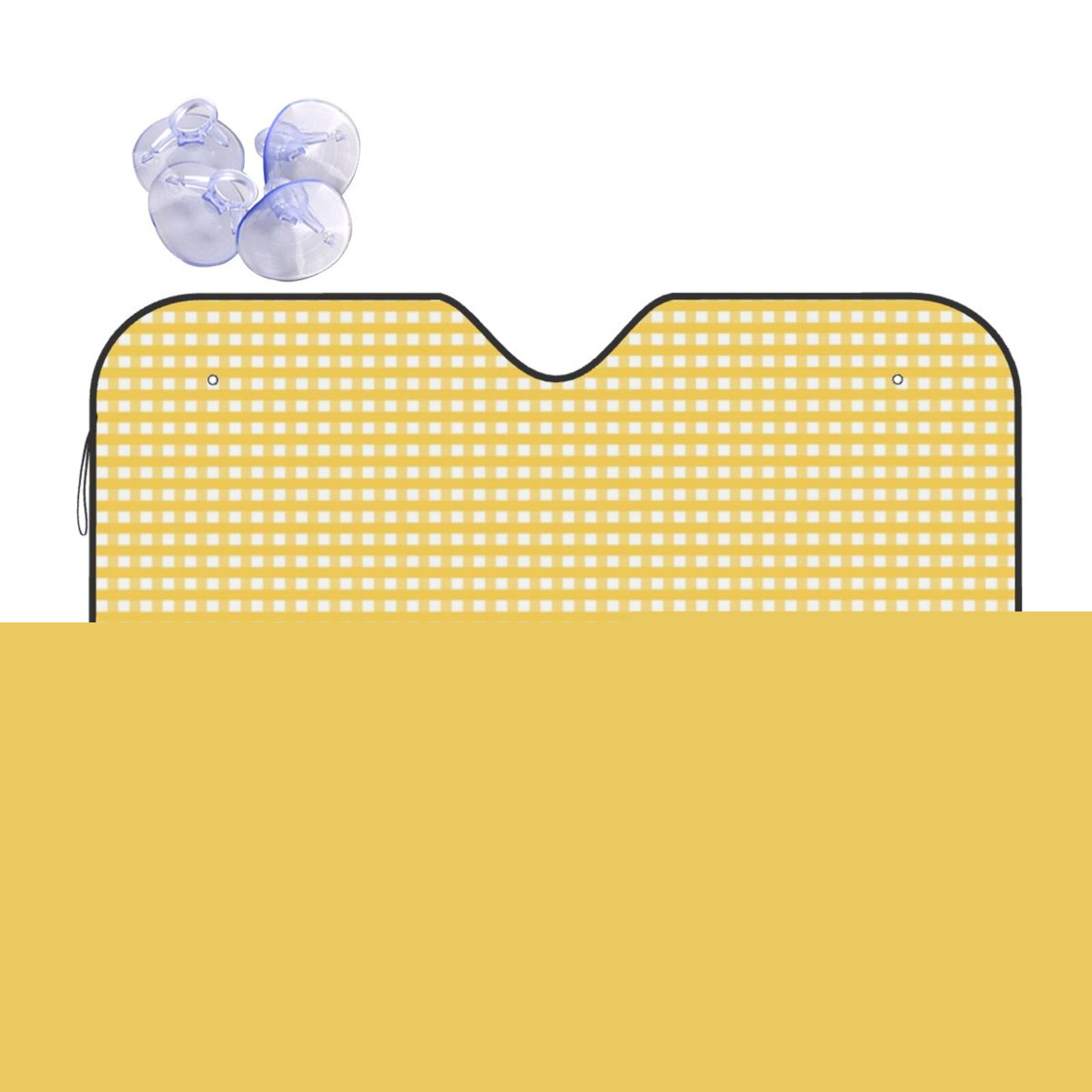 Bingfone Yellow Gingham Car Windshield Sun Shade Protector Keep Your Vehicle Cool Sun Shield Visor Cover Foldable For Car Truck Suv-Small