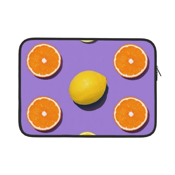 Bingfone Yellow Lemon And Orange Laptop Sleeve Case 13 Inch, 360° Protective Computer Carrying Bag