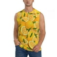 thumbnail image 1 of Bingfone Yellow Limes Pattern Men's Tank Tops Workout Sleeveless Tee Shirts Running Beach Tanks for Men-Medium, 1 of 8