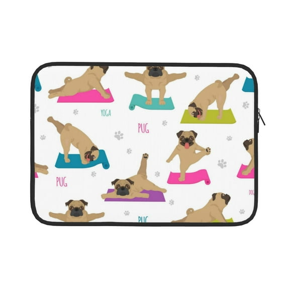 Bingfone Yoga Dogs Poses Laptop Sleeve Case 15 Inch, 360° Protective Computer Carrying Bag