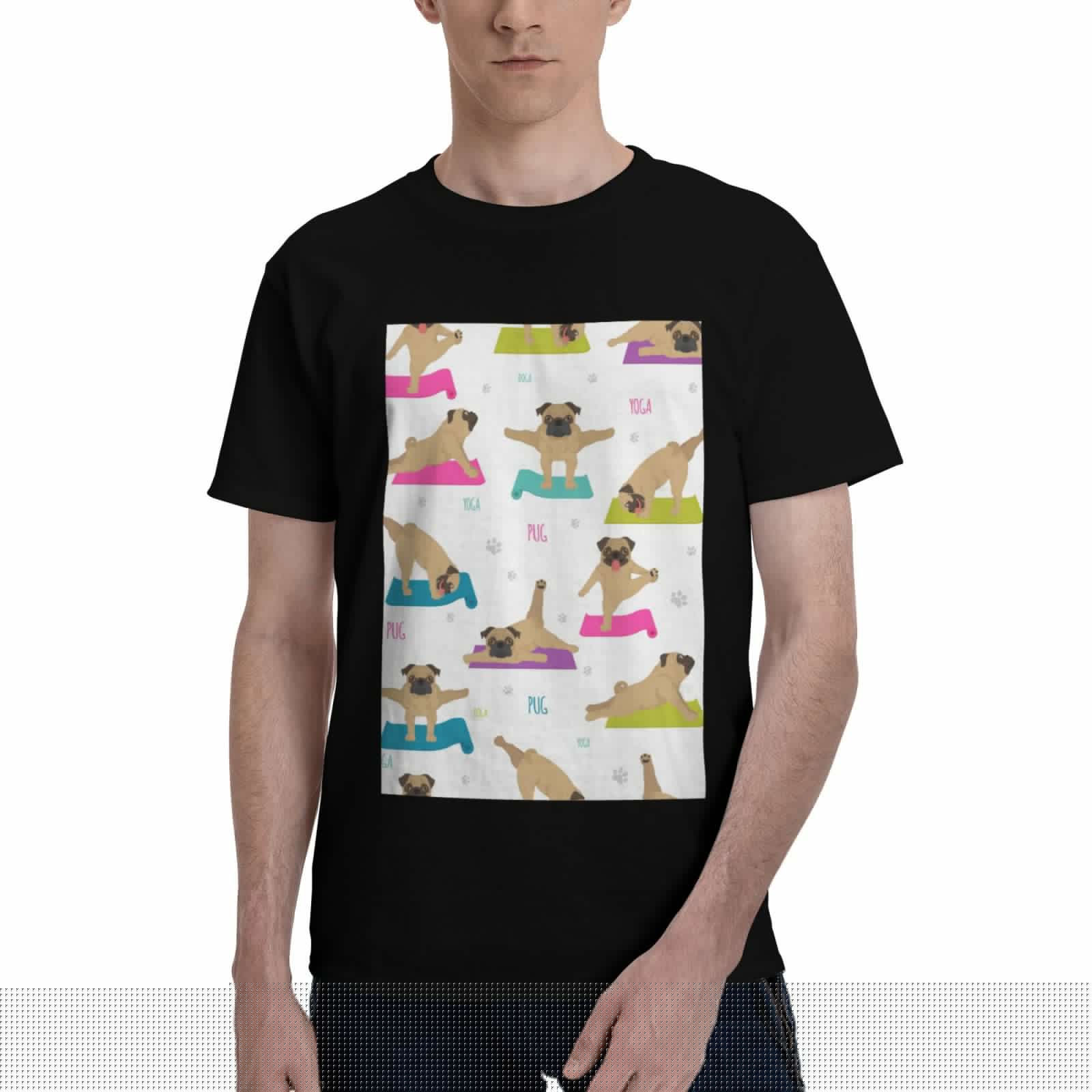 thumbnail image 1 of Bingfone Yoga Dogs Poses Men'S Loose Fit Short-Sleeve Pocket T-Shirt, 1 of 7