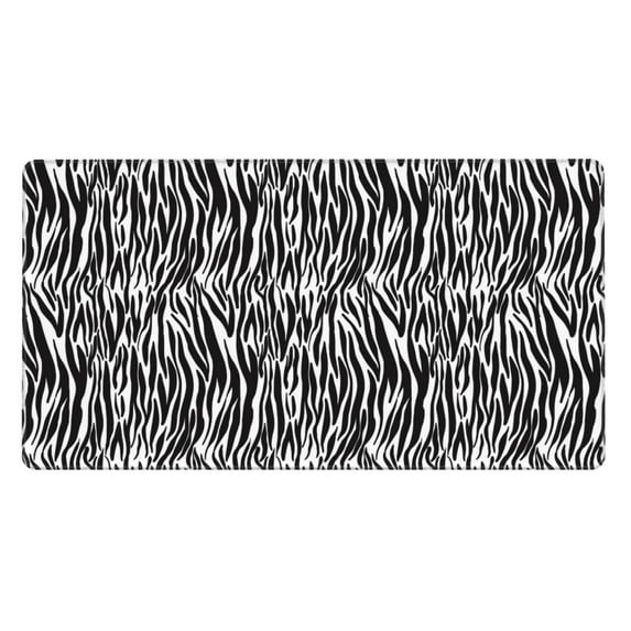 Bingfone Zebra Large Gaming Mouse Pad,Extended Desk Mousepad with Stitched Edges,Non-Slip Base,Water Resist Keyboard Pad for Gamer, Office & Home, 29.5 x 16 in