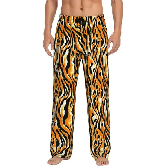 Bingfone Zebra Mens All Over Print Sleep Pajama Pants-Large