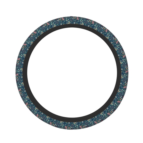 Bingfone berry Nuts Leaf Steering Wheel Cover - Universal 15 Inches Car Steering Wheel Covers Grip Auto Internal Accessories