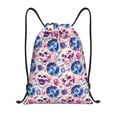 thumbnail image 1 of Bingfone blue record rock Skull Drawstrings Backpacks Bags for Men Women Gym Drawstrings Bag-Small, 1 of 8