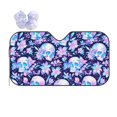 thumbnail image 1 of Bingfone crystal Skull flower leaf Car Windshield Sun Shade Protector Keep Your Vehicle Cool Sun Shield Visor Cover Foldable for Car Truck SUV-Small, 1 of 8