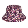 thumbnail image 1 of Bingfone music Skull record Guitar Bucket Hat for Men Women,Packable Reversible Printed Sun Hats,Fisherman Outdoor Travel Hiking Beach Caps, 1 of 7
