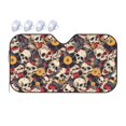 thumbnail image 1 of Bingfone rock Skull record artist Car Windshield Sunshade,Sun Foldable Sun Shield Sun Visor for Car - Small, 1 of 8