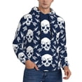 thumbnail image 1 of Bingfone white arrow Skull Men's Drawstring Hoodie Long Sleeve Pocket Sweatshirts-XX-Large, 1 of 6