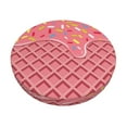 thumbnail image 1 of Bingfone12 Inch Padded Round Bar Stool Cover Cushion With Elastic Fabric Round Chair Seat - Chocolate With Flowing Cream, 1 of 7
