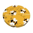 thumbnail image 1 of Bingfone12 Inch Padded Round Bar Stool Cover Cushion With Elastic Fabric Round Chair Seat - Cute Bee Butterfly Yelllow, 1 of 7
