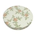 thumbnail image 1 of Bingfone12 Inch Padded Round Bar Stool Cover Cushion With Elastic Fabric Round Chair Seat - Rose Darkseagreen Color Background, 1 of 7