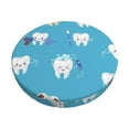 thumbnail image 1 of Bingfone12 inch Padded Round Bar Stool Cover Cushion with Elastic Fabric Round Chair Seat - Cute Healthy Teeth, 1 of 7