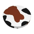 thumbnail image 1 of Bingfone13 Inch Padded Round Bar Stool Cover Cushion With Elastic Fabric Round Chair Seat - Brown Black Cow, 1 of 7