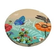thumbnail image 1 of Bingfone13 Inch Padded Round Bar Stool Cover Cushion With Elastic Fabric Round Chair Seat - Colorful Plants And Insects, 1 of 7