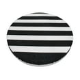 thumbnail image 1 of Bingfone14 Inch Padded Round Bar Stool Cover Cushion With Elastic Fabric Round Chair Seat - Black And White Stripes, 1 of 7
