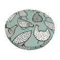 thumbnail image 1 of Bingfone14 Inch Padded Round Bar Stool Cover Cushion With Elastic Fabric Round Chair Seat - Hand Drawn Chickens, 1 of 7