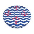 thumbnail image 1 of Bingfone14 Inch Padded Round Bar Stool Cover Cushion With Elastic Fabric Round Chair Seat - Nautical Anchors, 1 of 7