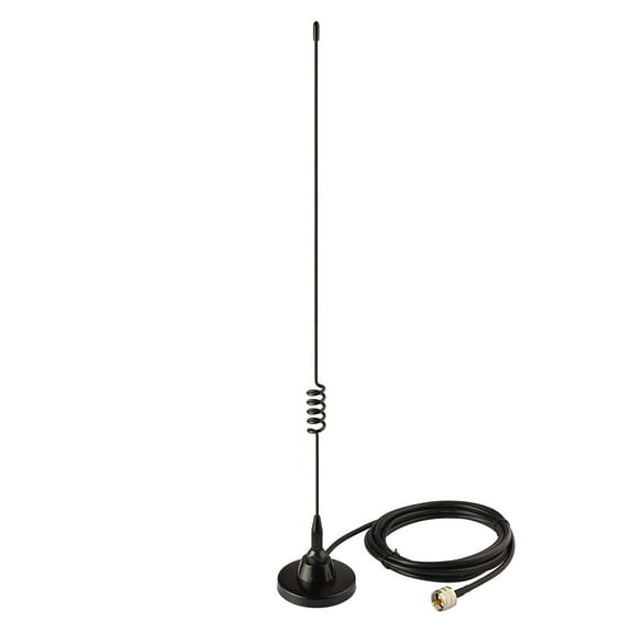 Bingfu Boat Marine VHF Radio Vehicle Ham Mobile Radio Antenna VHF UHF 136-174MHz 400-520MHz Magnetic Base PL259 Male Antenna for Garmin Uniden Cobra ICOM Standard Horizon Eclipse Marine Two Way Radio