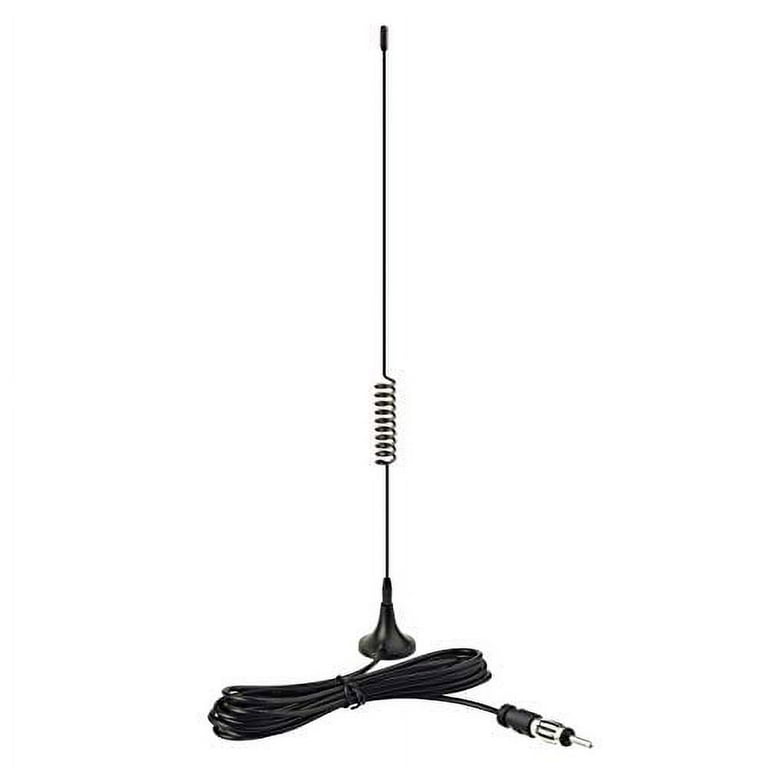 Bingfu Universal Car Stereo Antenna Car FM AM Radio Antenna Magnetic Base Car Radio Antenna Aerial for Vehicle Truck SUV Truck RV Marine Boat Car Stereo Audio Radio Head Unit CD Media