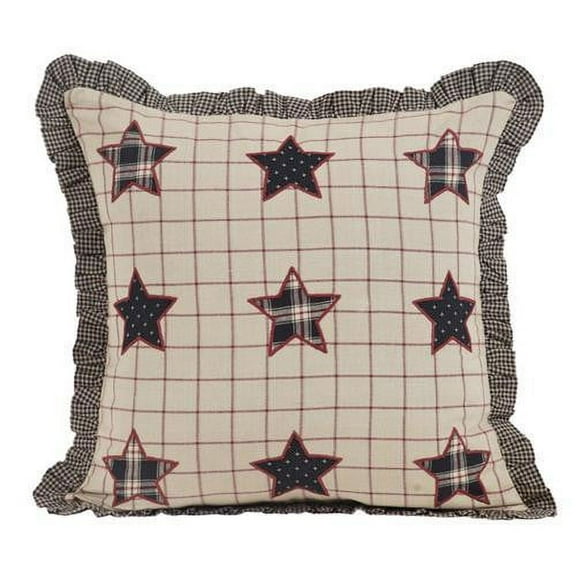 Bingham Star Fabric Pillow with Applique Stars 16x16