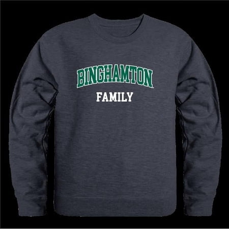 Binghamton University Bearcats Family Crewneck Sweatshirt, Heather Charcoal - Medium