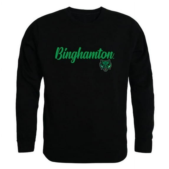 Binghamton University Script Crewneck T-Shirt, Black - Small